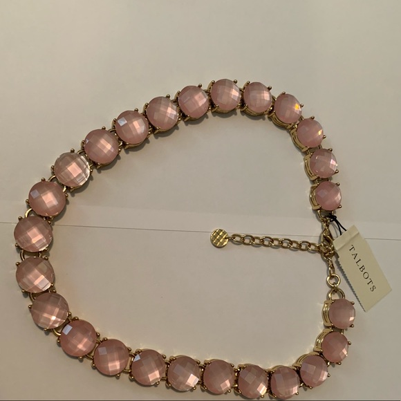 Talbots Jewelry - TALBOTS PINK STONE FACETED NECKLACE NWT!